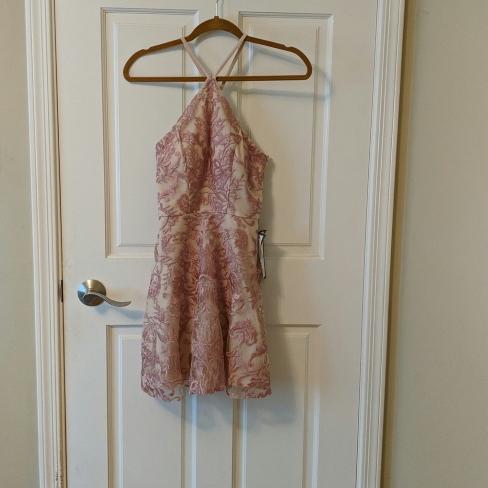 Pink mini dress